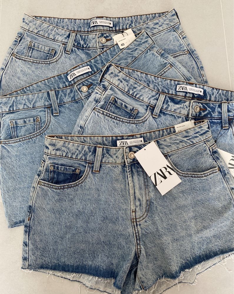 Жіночі джинсові шорти Zara Mid Rise