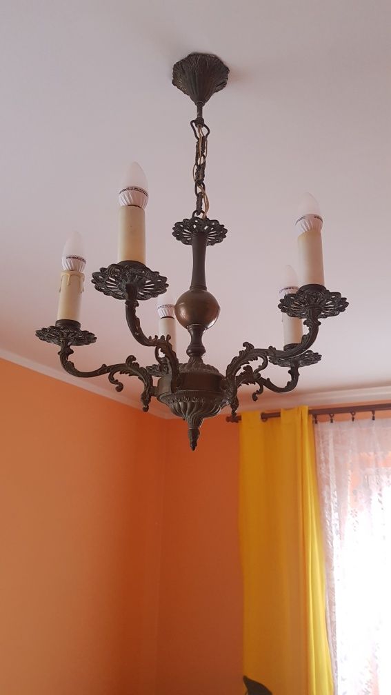 Mosiężna lampa sufitowa