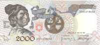 2000$00 Nota Bartolomeu Dias  1991