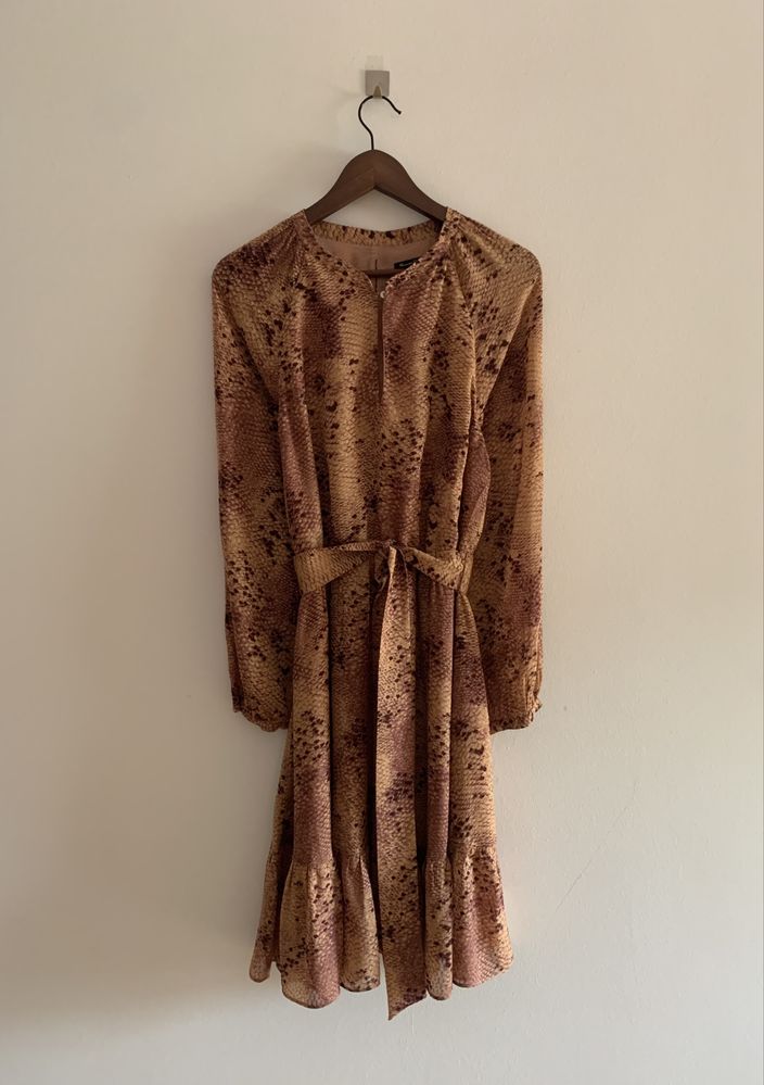 Sukienka Massimo Dutti wężowa 40/L/42/XL