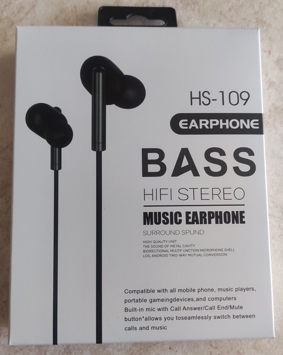 Навушники , наушники HS-109 EARPHONE BASS! Нові,новые,упаковка