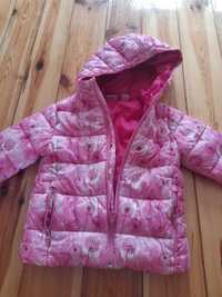 Lupilu r.98 różowa kurtka jesienno-zimowa lekka dziewczynka
