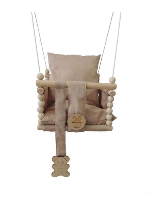 Гойдалка дитяча підвісна, качеля дитяча, деревʼяна, для дітей від 3