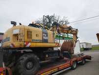 Koparka Komatsu PW160, PW160-7k kabina, mosty, siłowniki, skrzynia