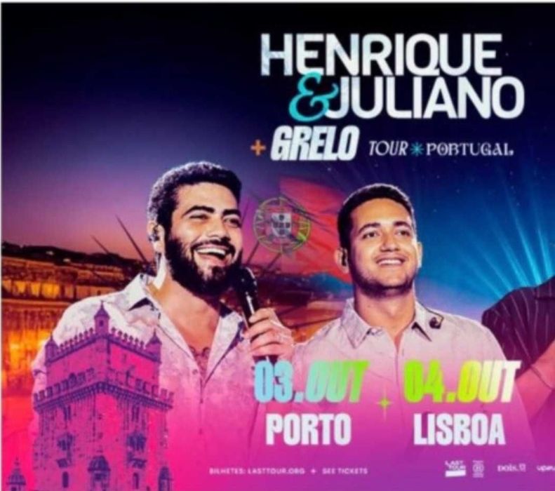 Vende se 2 bilhetes henrique & Juliano