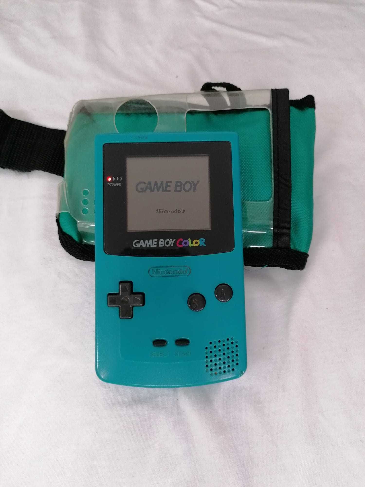 GameBoy Color CGB-001 da Nintendo + 3 jogos + Saco