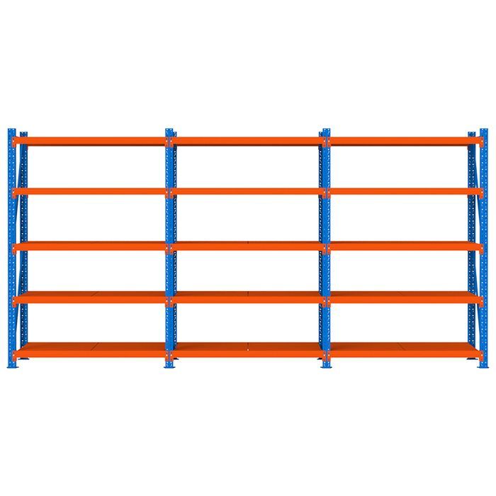 Regał magazynowy 5-półkowy FORTIS LIGHT 200x585x50 cm zestaw 3 moduły