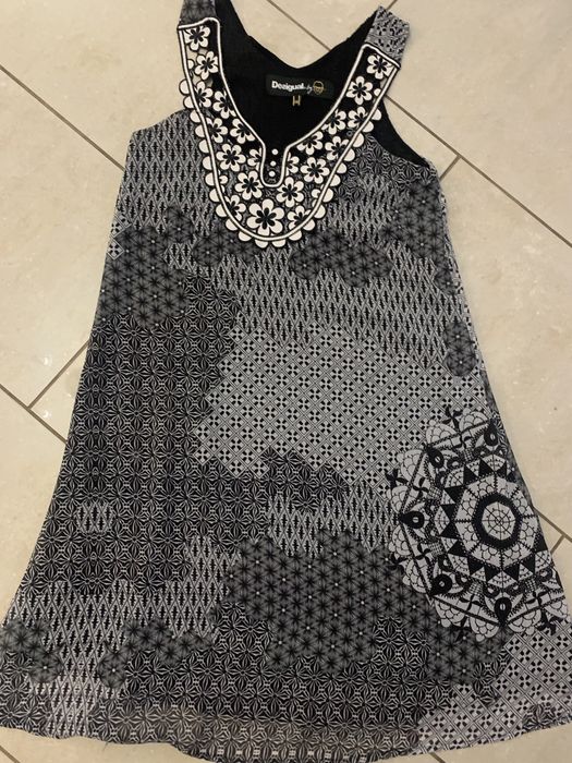 Desigual extra sukienka mini, super wzory 3D r. S/36 zwiewna na lato