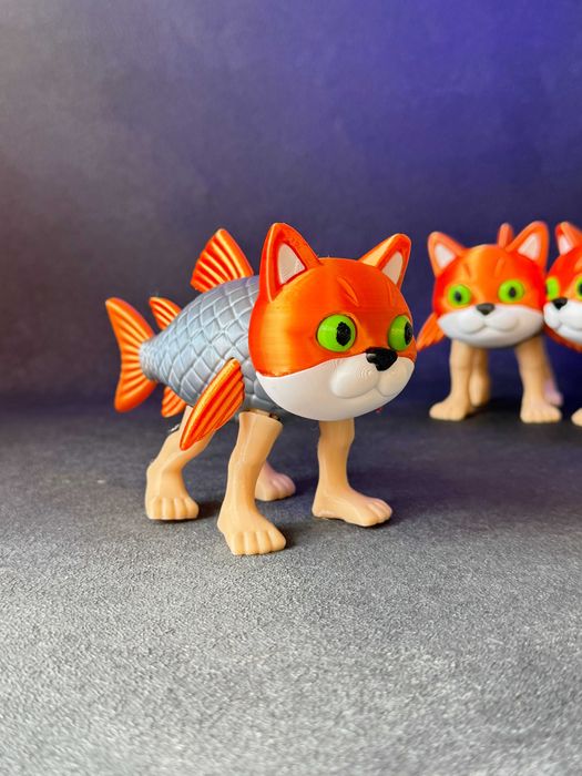 Трулімеро Трулічіна Trulimero trulichina шарнірна 3D іграшка  14х9 см