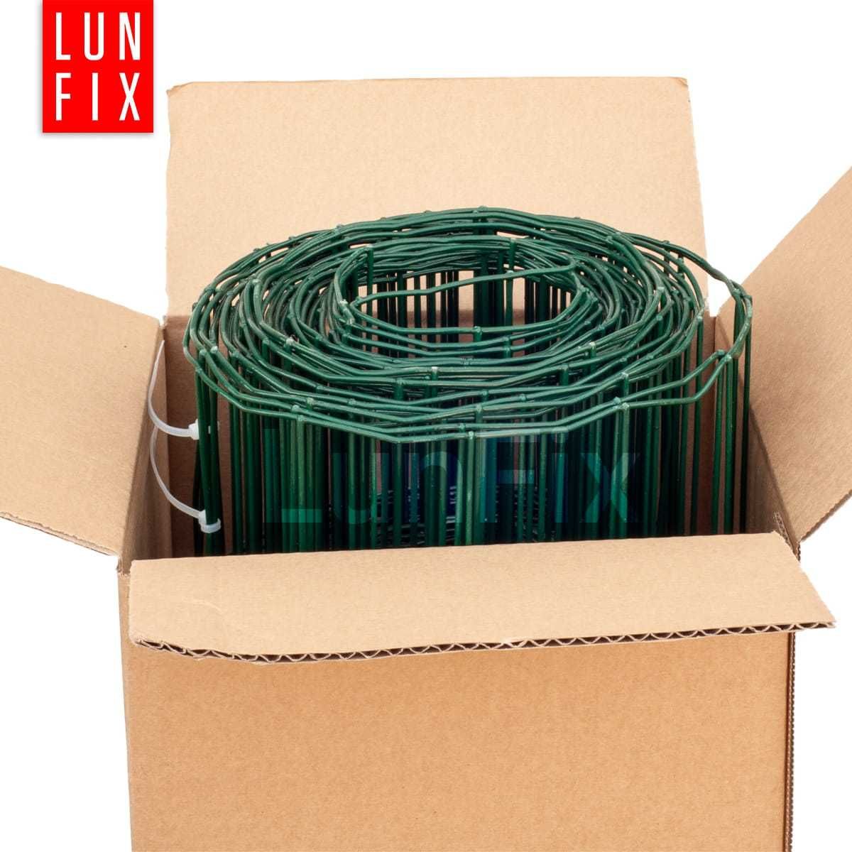 Siatka ogrodzeniowa zielona h 1,5m 25mb ocynk+pvc oczko 10x10cm