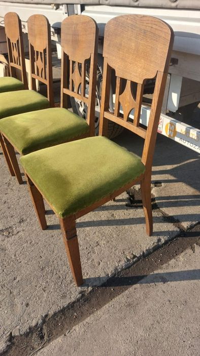 Krzesła 6 sztuk vintage retro stylowe stare drewno