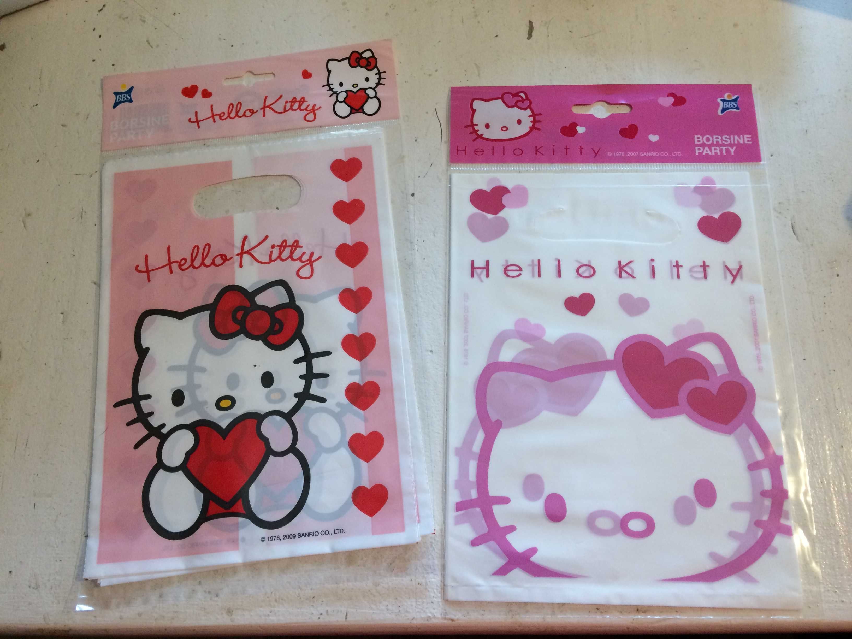 Sacos para festa tema Hello Kitty