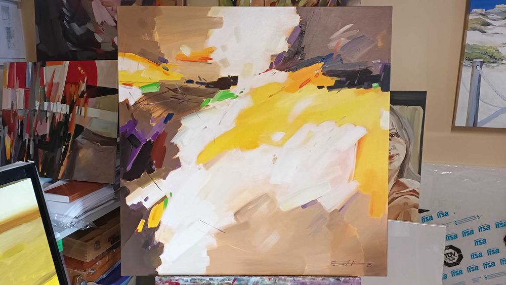 Quadro "Abstracto " 100x80cm, óleo sobre tela