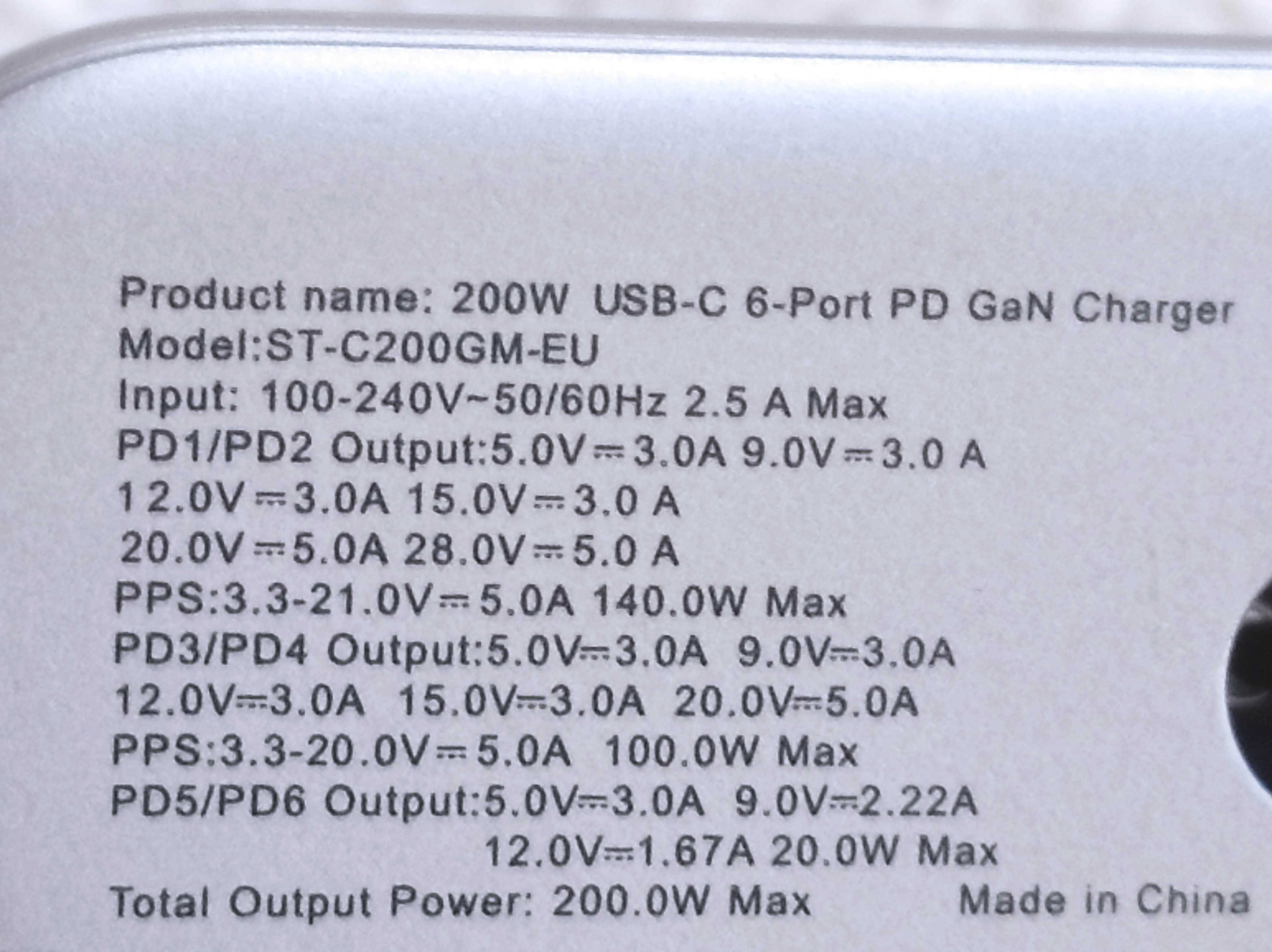 Ładowarka zasilacz Satechi USB-C 6-Port GaN 200W