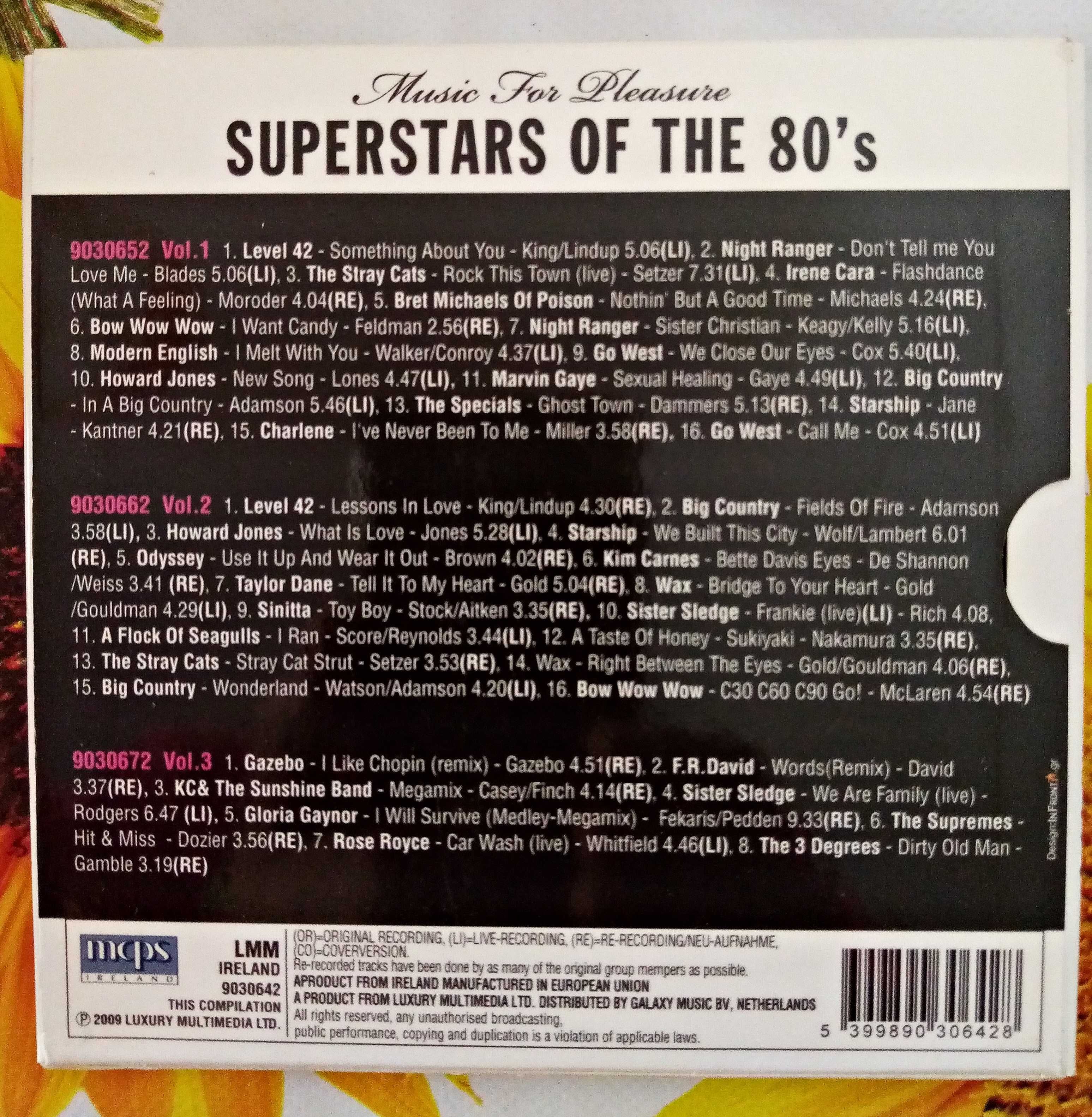 Cd - Superstars Of The 80's 2009 - 3 cds = 10 euros