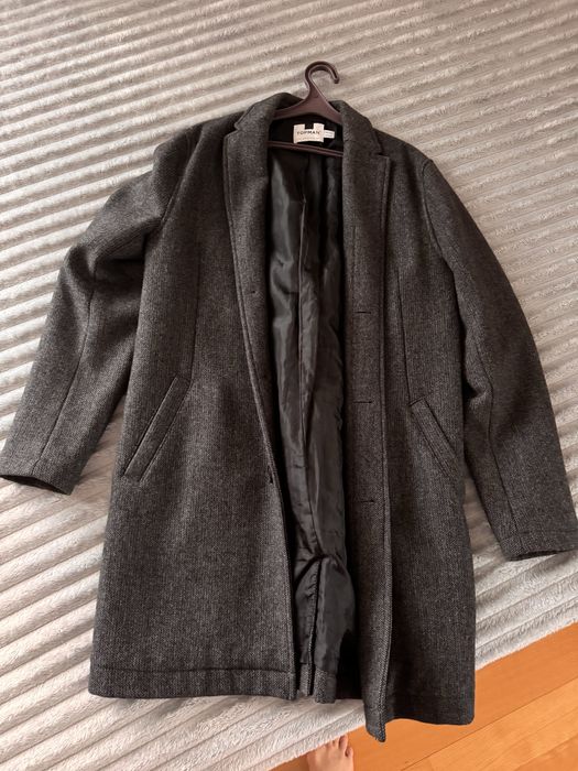 Пальто TopMan осіннє унісекс / розмір M 40 / сіре в ідеальному стані