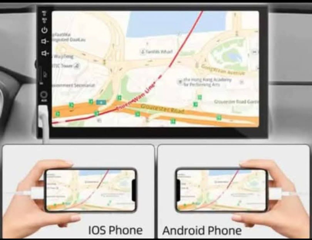 Excelente qualidade de Auto Radio 1 Din de 7 polegadas com Carplay e A