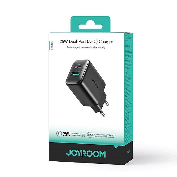 Ładowarka Joyroom JR-TCF13 sieciowa USB-C / USB-A 25W SFC / PPS / PD -