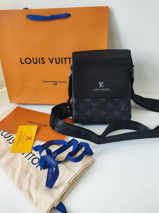 LOUIS VUITTON męska torba Listonoszka, skóra, Francja 8090-1