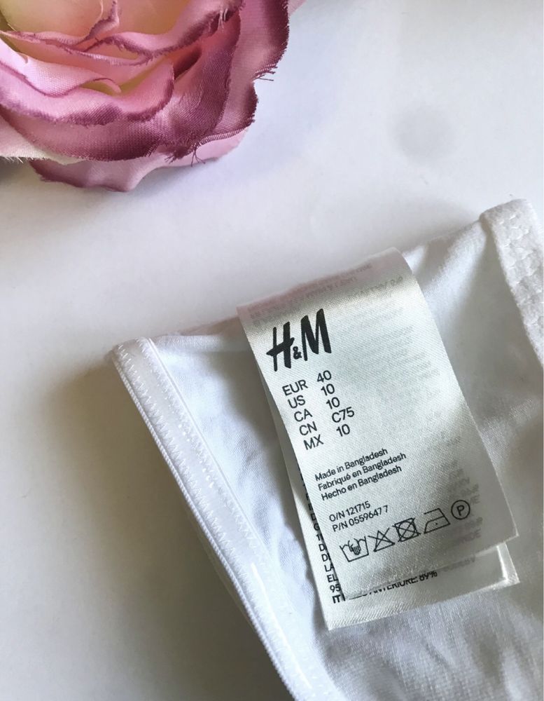 Топ Мереживо. Білий. H&M. S розмір. 75/80А/В