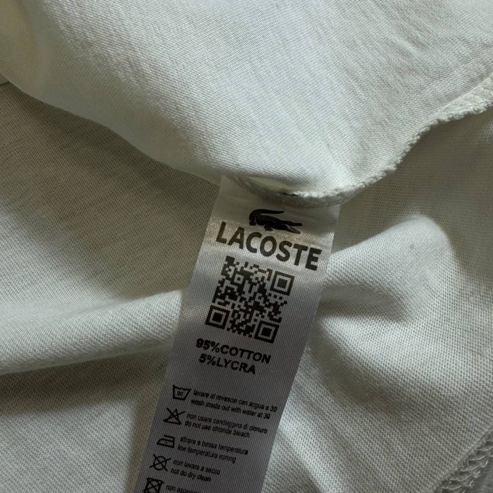 NEW COLLECTION! Мужская футболка Lacoste белого цвета размеры S-XXL