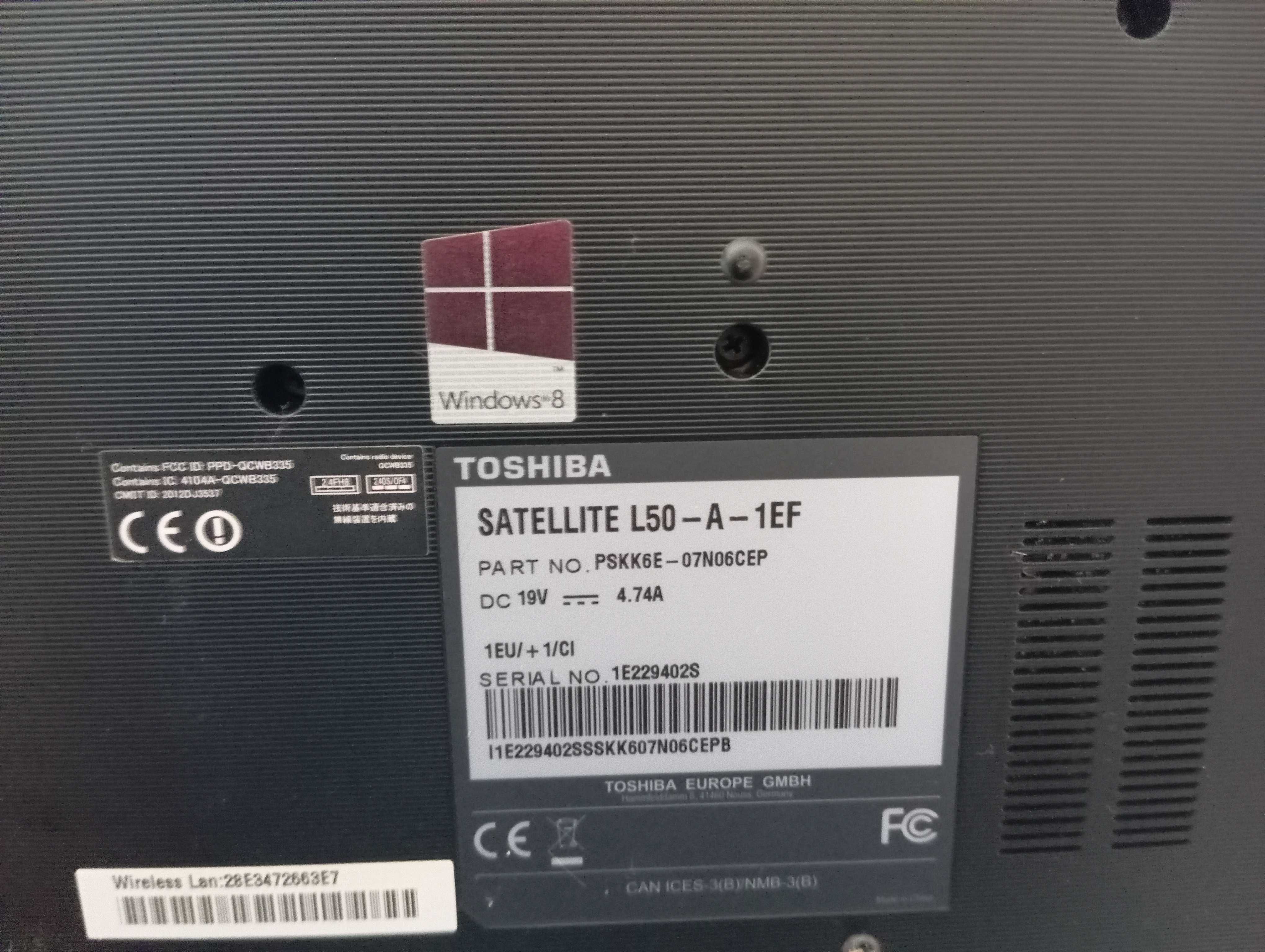 Computador Toshiba Satélite L50 A 1EF