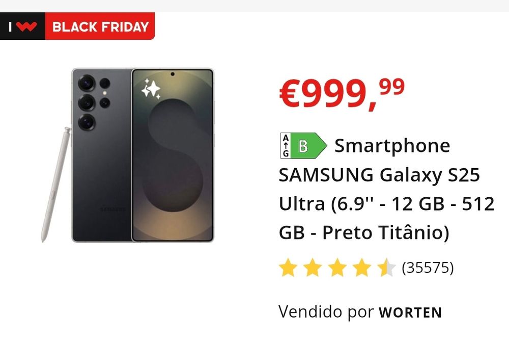 Samsung Galaxy S25 Ultra 512gb Preto Titânio