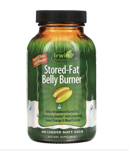 Iherb Stored-Fat Belly Burner, жиросжигающее средство, 60 капсул с жид