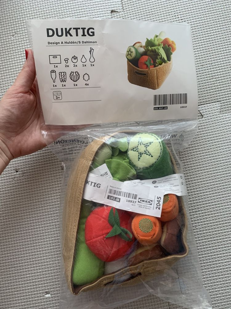 Ikea Duktig pluszowe warzywa