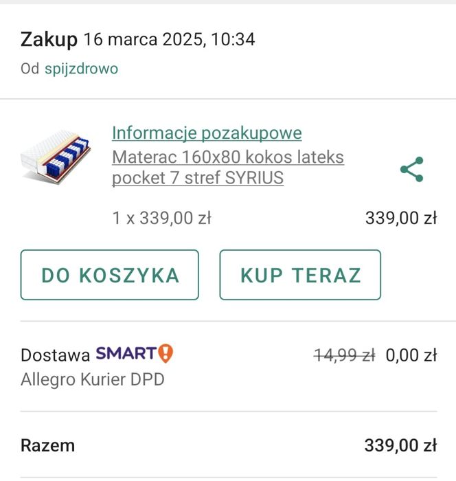 Łóżko dziecięce domek z szufladą + prawie nowy materac łóżeczko