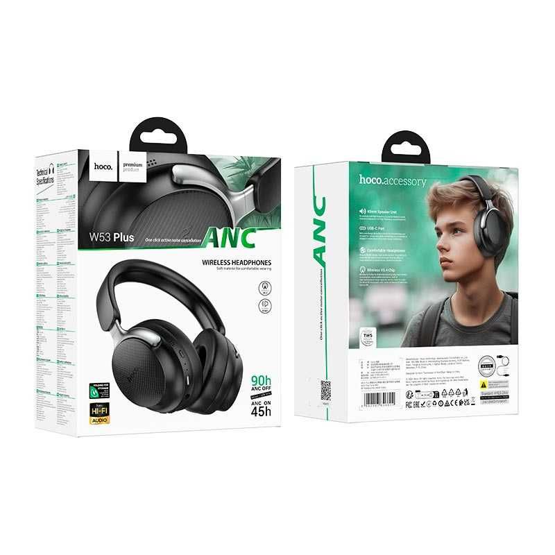 Наушники HOCO W53 Plus Tone ANC активное шумоподавление USB-C AUX