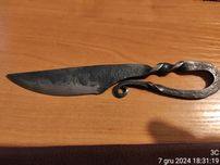 Nóż  ręcznie robiony kabłąkowy handmade