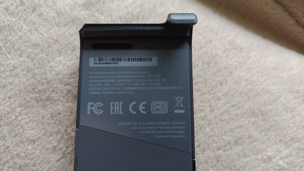 Ventilador AeroActive cooler 3 para ROG Phone 3 Como Novo