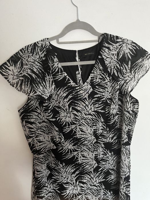 Vestido midi preto e branco Modalfa XL