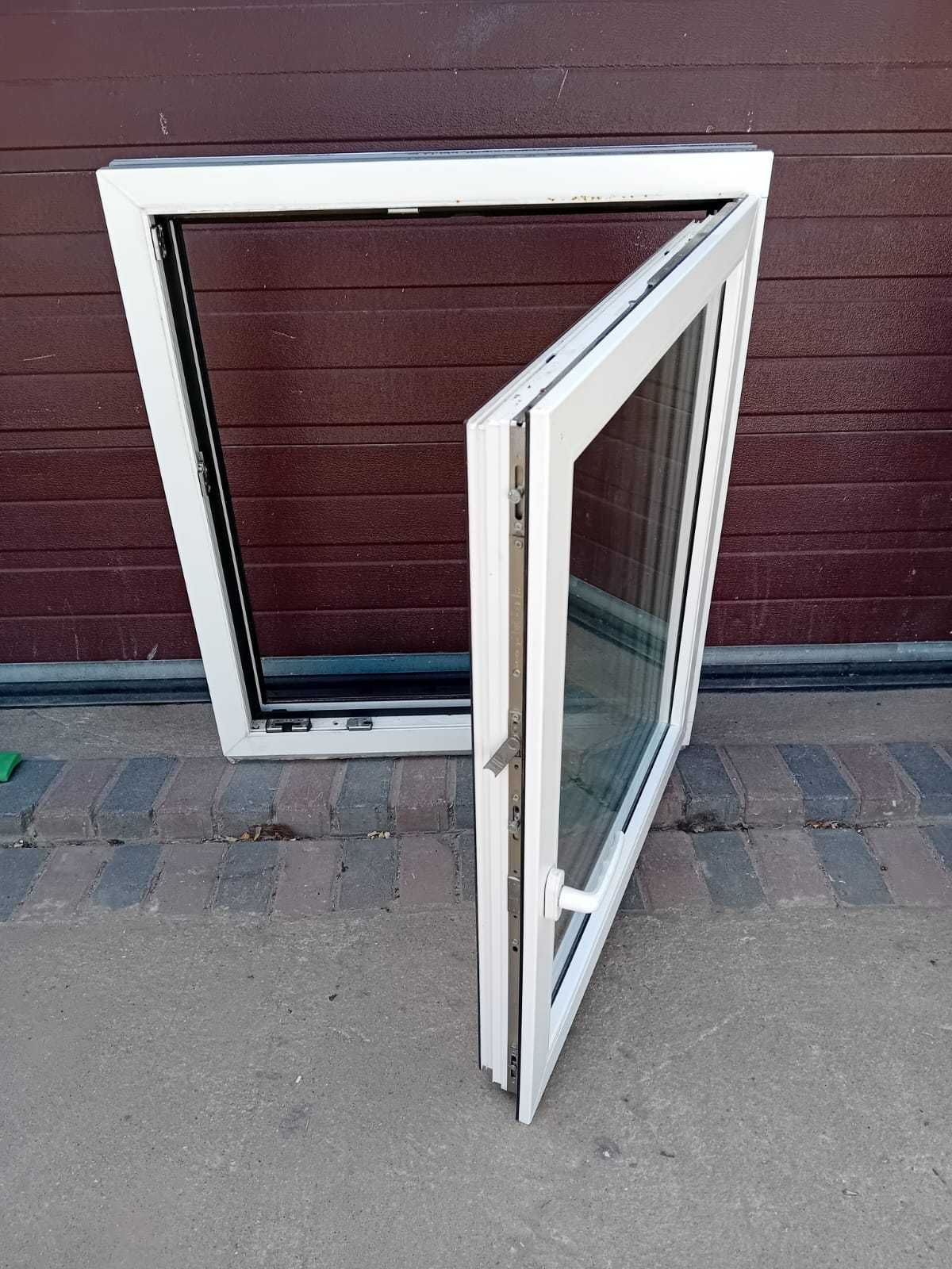 Okno jednoskrzydłowe antracyt okna 90x105 trzyszybowe DOWÓZ CAŁY KRAJ