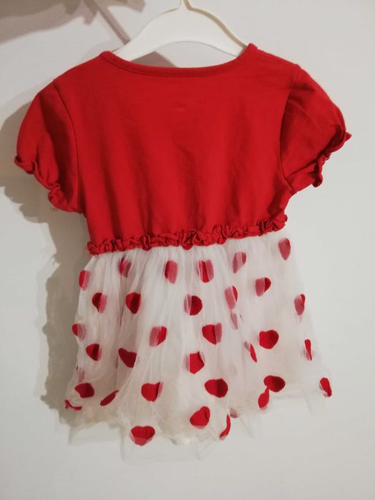 No name tiulowa sukienka serca 98cm 2-3 lata