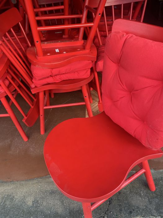 Cadeiras IKEA NORRARYD RED + Almofada (40 Uni)