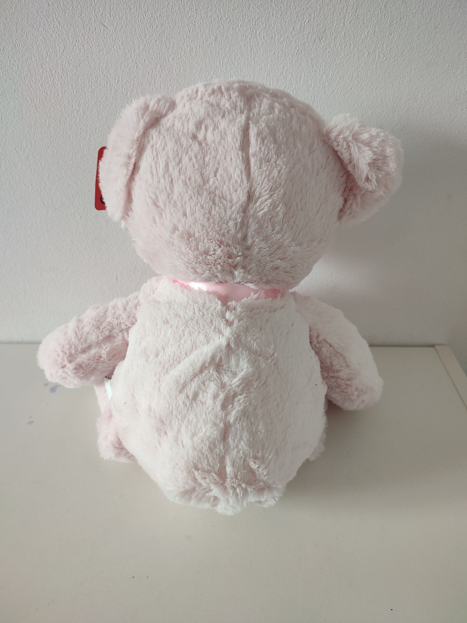 nowy pluszowy różowy miś 40 cm