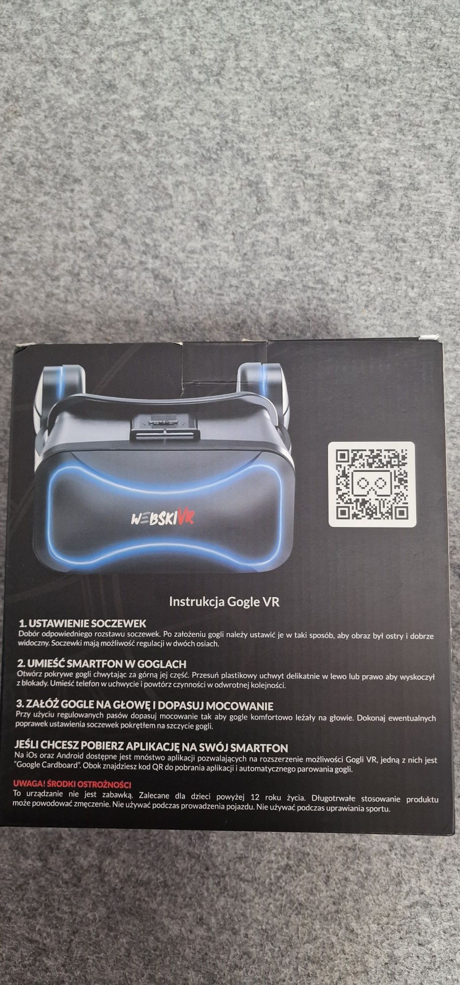 Okulary gogle vr
