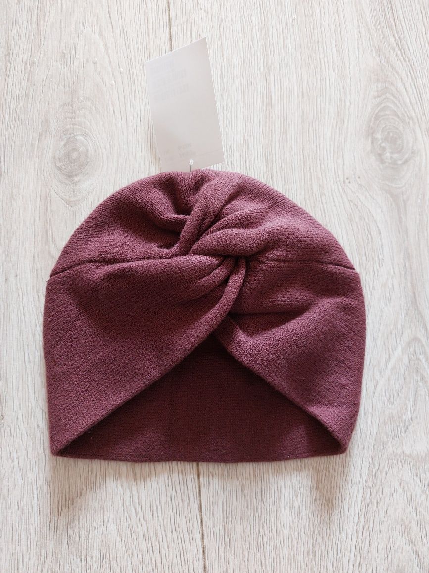 Nowa czapka nowy turban H&M bordo bordowy bordowa 6-12 m