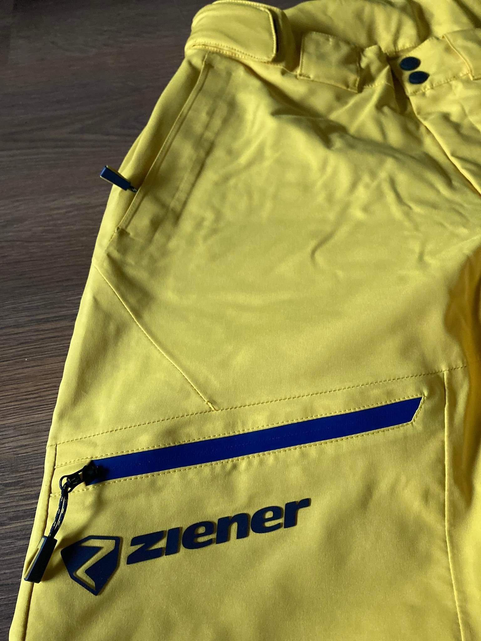 Spodnie narciarskie ZIENER Temmo Full-Zip Mustard - 2022/23