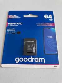 Karta pamięci microSD HC GOODRAM 64GB cl 10 UHS I + adapter