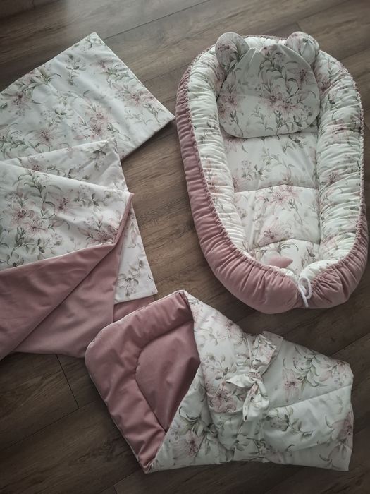 Nowy zestaw Premium 5el kokon, kołderka, podusia, rożek i Miś