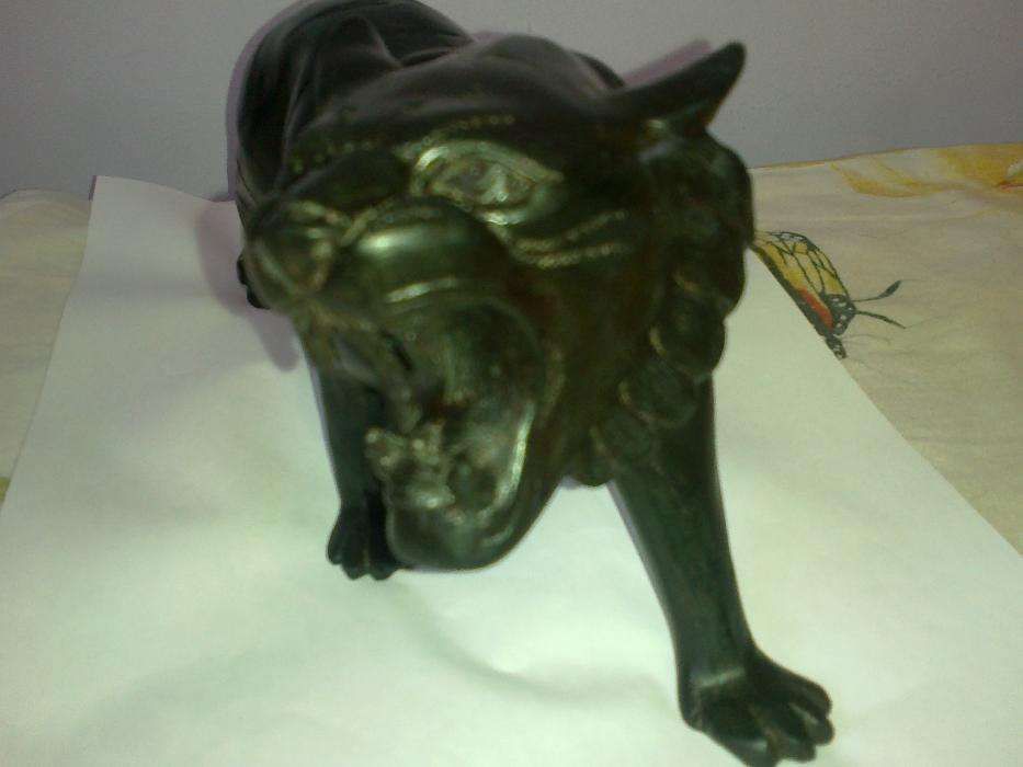 Статуэтка сувенир ручная работа из черного камня африканская Пантера