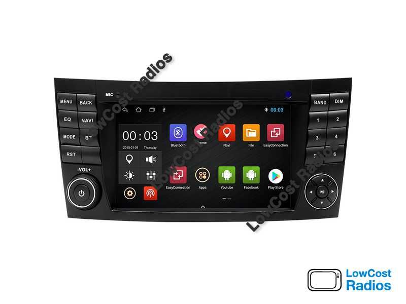 Auto Rádio GPS Mercedes Class E W209 W219 w211 - Android 15 USB, Wifi