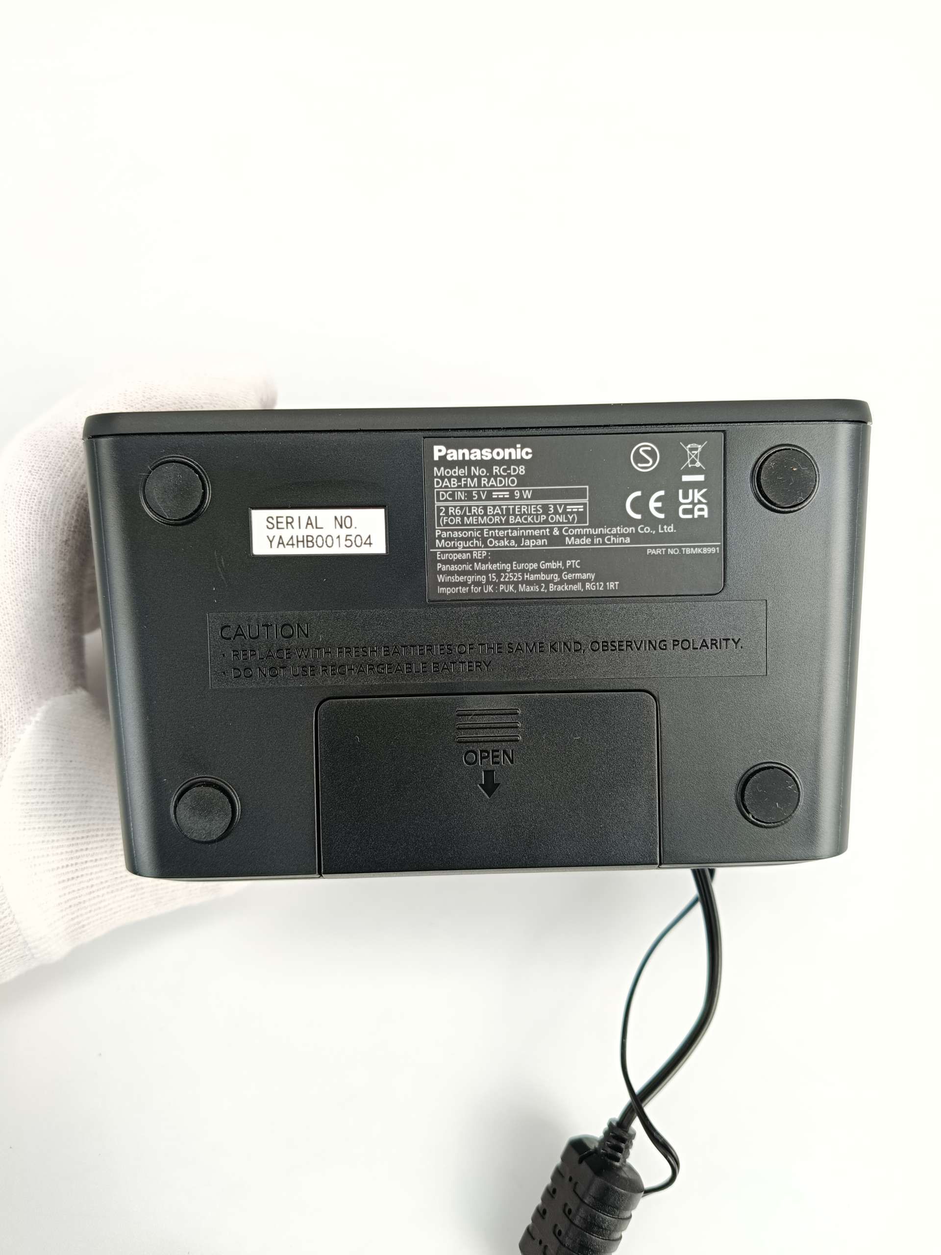 Panasonic RC-D8 radio DAB+ z budzikiem, możliwość zapisania 10 stacji