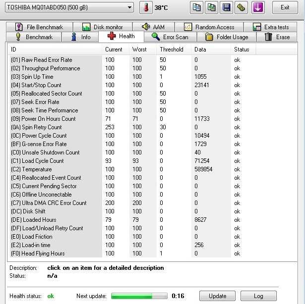 Dysk TOSHIBA 2.5" HDD 500GB MQ01ABD050 do laptopa - stan idealny.