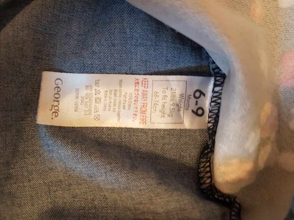 George sukienka jeansowa 6-9m 68/74