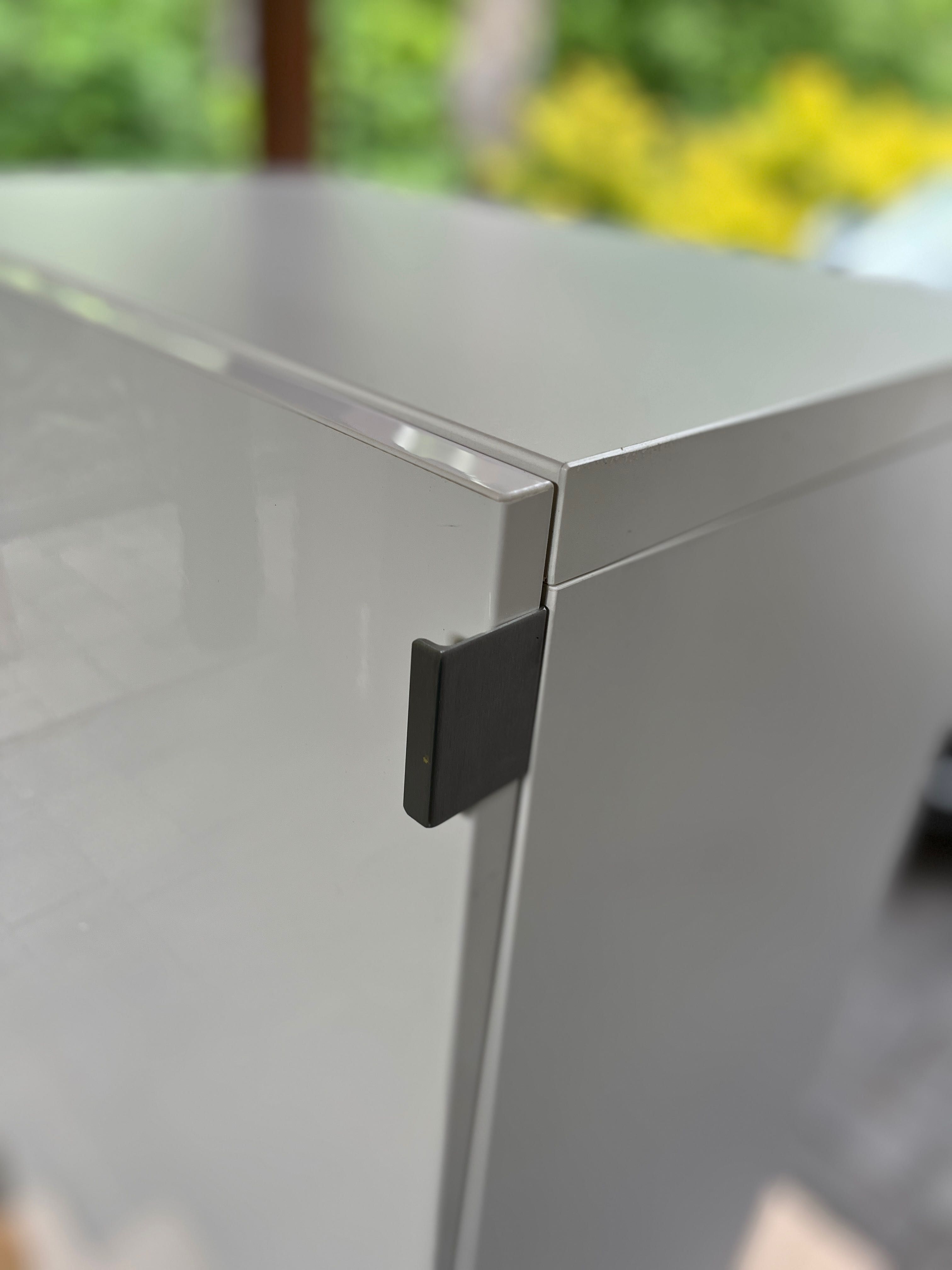 Szafka Ikea Beata 129cm plus  2x drzwi Selsviken biały połysk i półki