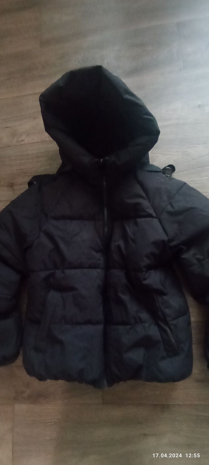 Куртка теплая черная, размер М 46